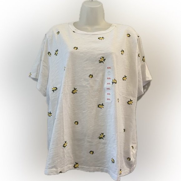 NEW! | Old Navy Everywear Lemon Print Short Sleeve Top | Size XXL | NWT - Picture 7 of 14
